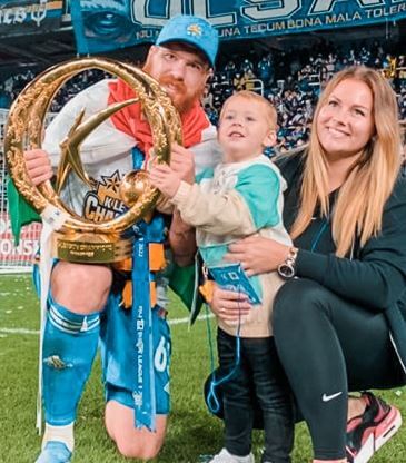 Gitta Adam-Kulcsar with her husband Martin Adam and son